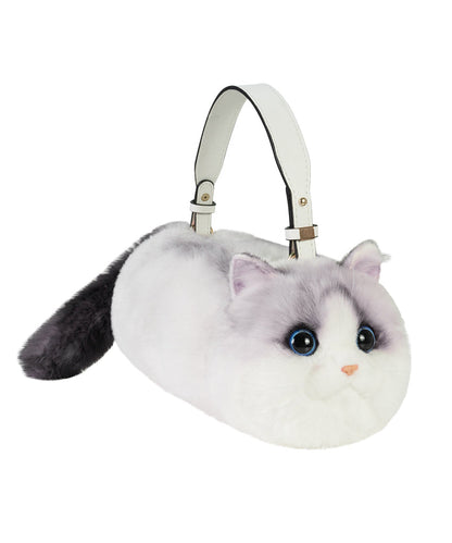 ファークリエイティブイエローバッグ猫ふわふわショルダーかわいい