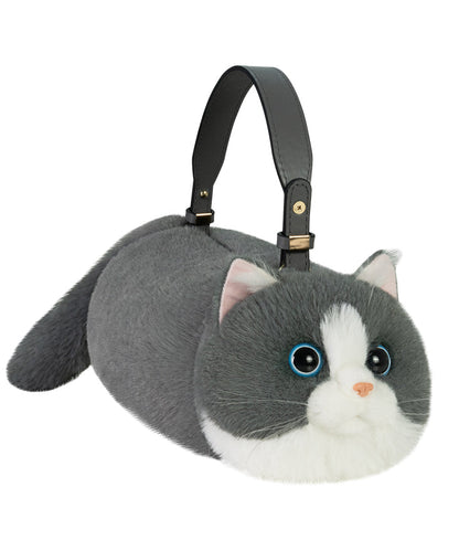 ファークリエイティブイエローバッグ猫ふわふわショルダーかわいい