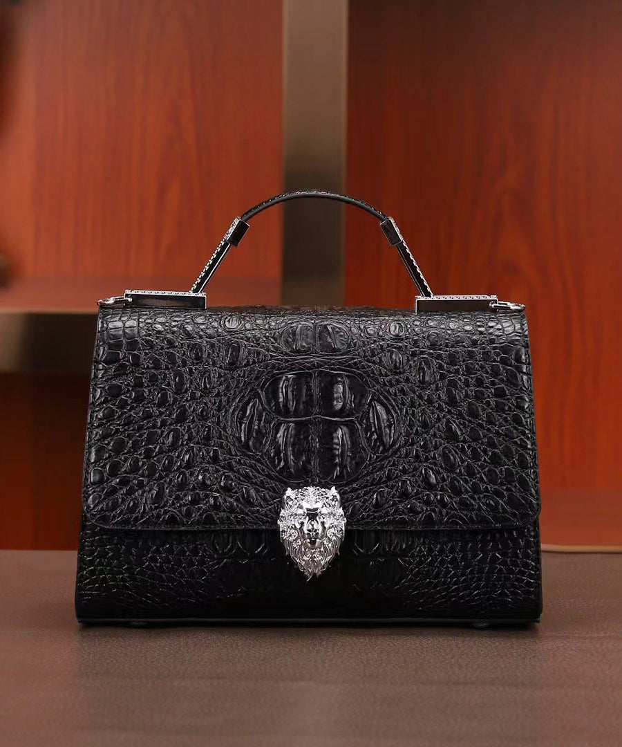 エレガントなカーフパープルエンボスレザーミニバッグ