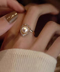 Kupfer Mode Overgild Gold Ringe Perle
