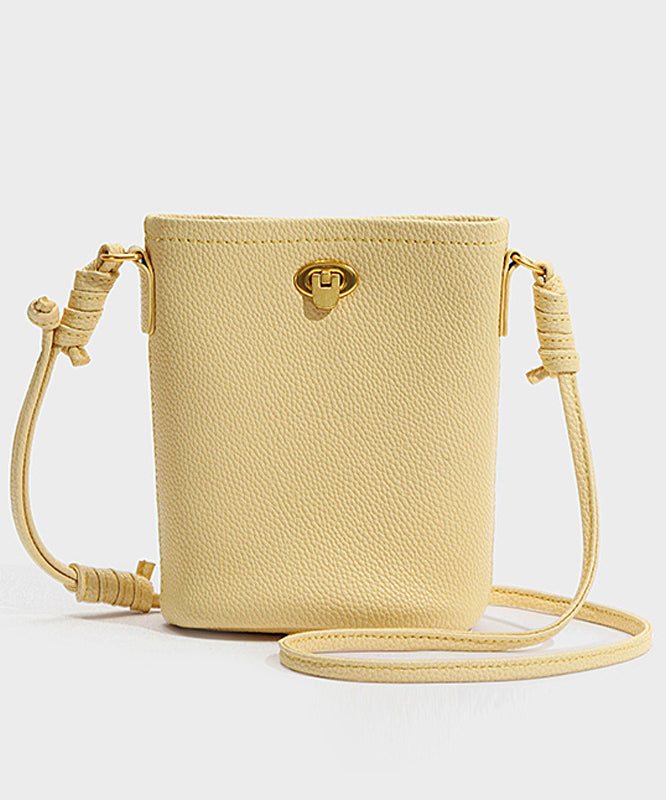 Tasche Telefon Leder Mode Gelb Beutel Einfache Kalbsleder