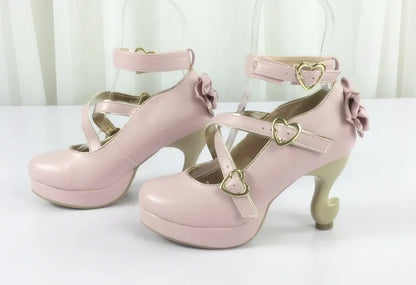 35-40 Classic Vintage Sweet Lolita Cute Bowknot Cross Strap Shoes