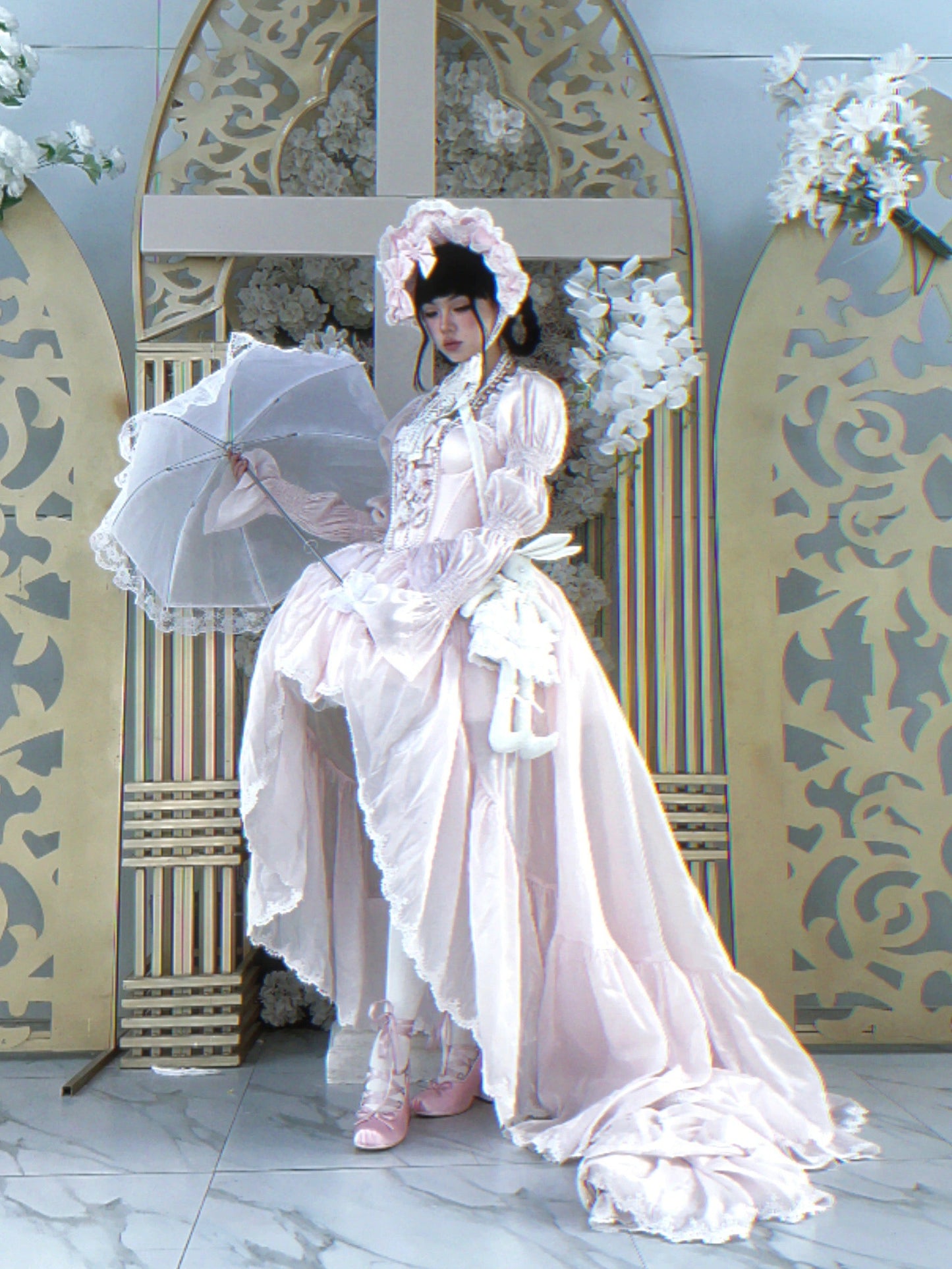 ピンクサクラプリンセスドレスセット