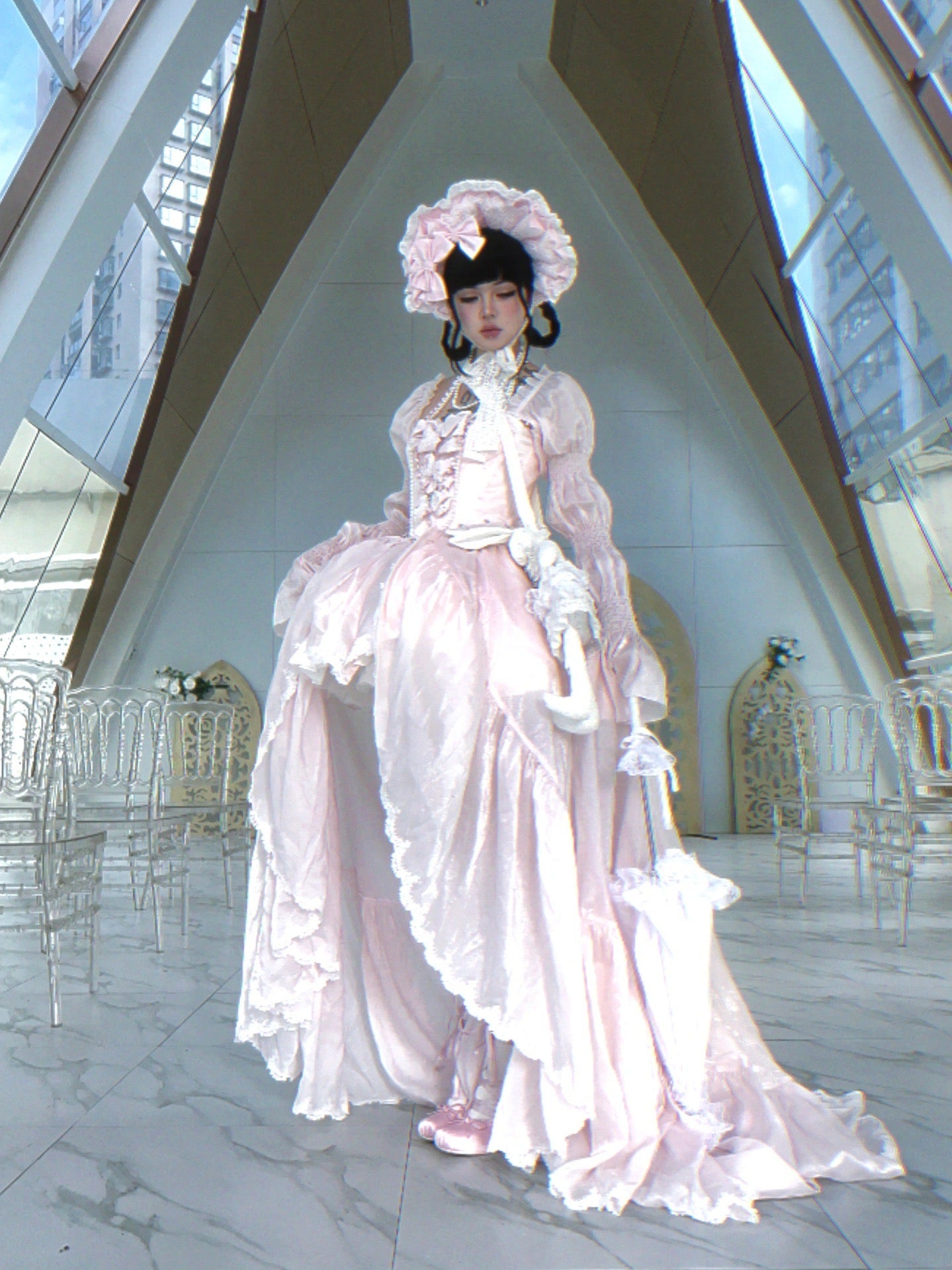 ピンクサクラプリンセスドレスセット