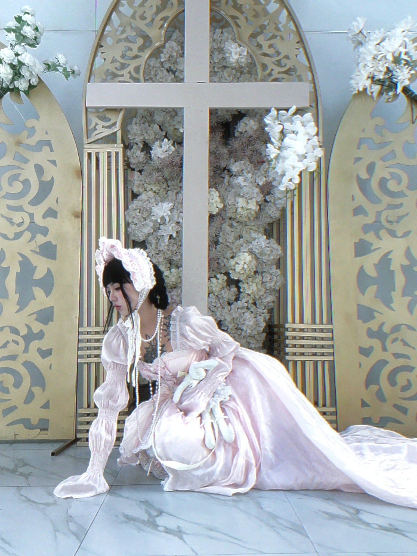 ピンクサクラプリンセスドレスセット