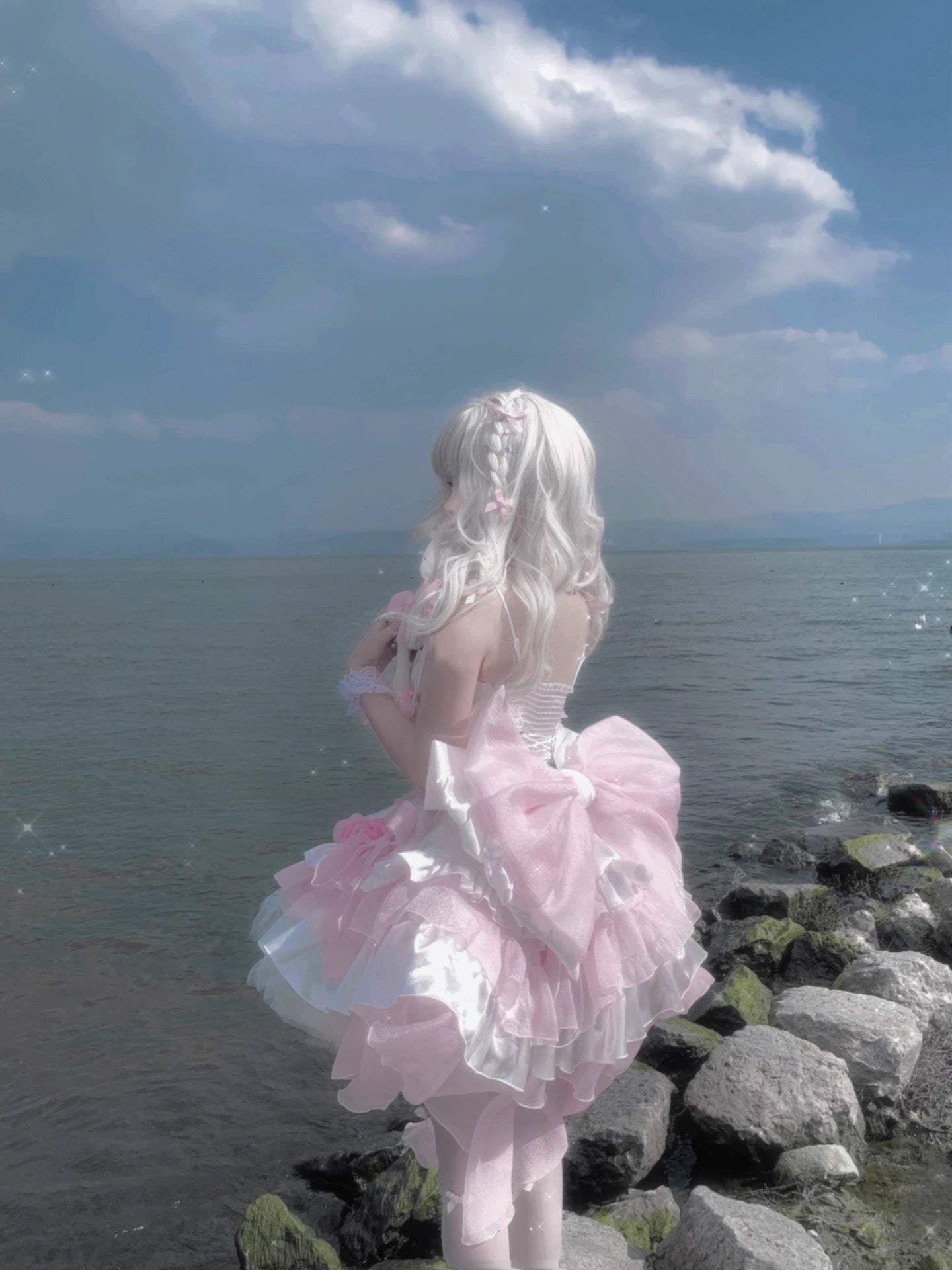 夢のようなグレースピンクのプリンセスドレスセット