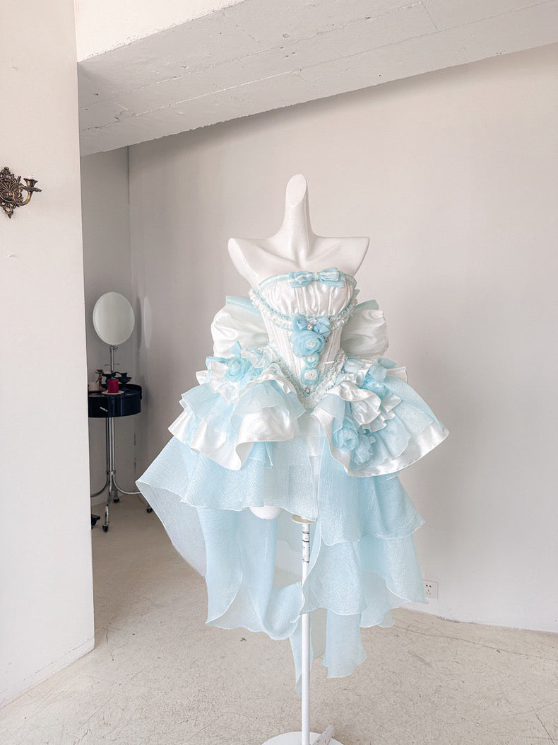 Dreamlike Grace Blaues Prinzessinnen-Kleid-Set 
