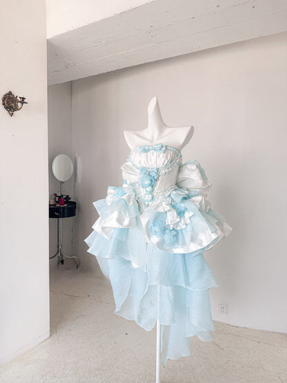 夢のようなグレースブループリンセスドレスセット