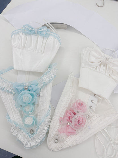 夢のようなグレースブループリンセスドレスセット