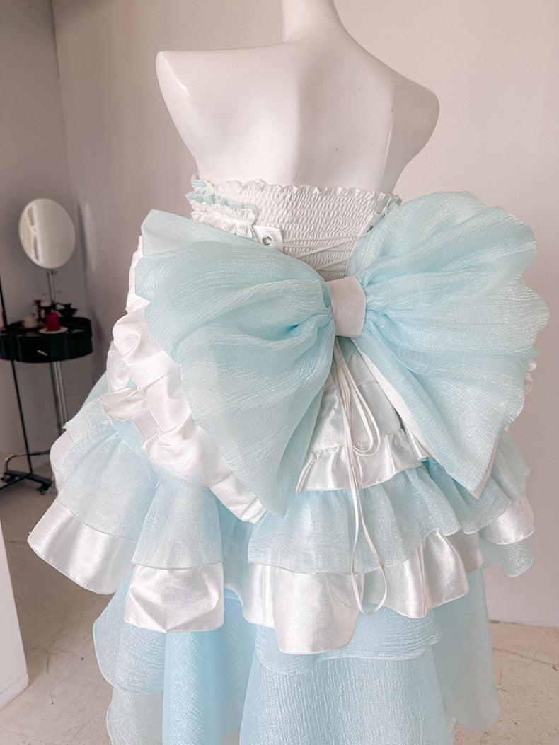 Dreamlike Grace Blaues Prinzessinnen-Kleid-Set 