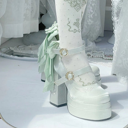 フェアリーリリー サテン メリージェーン