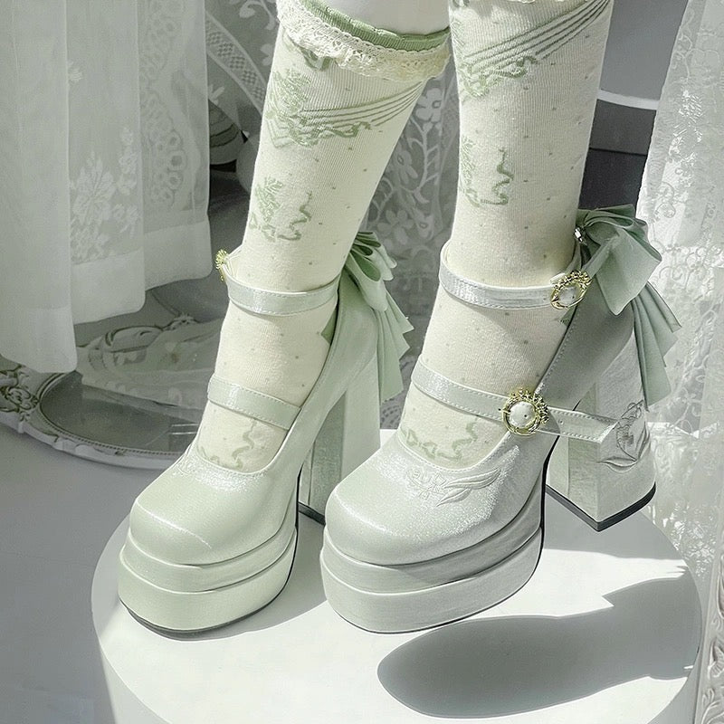 フェアリーリリー サテン メリージェーン