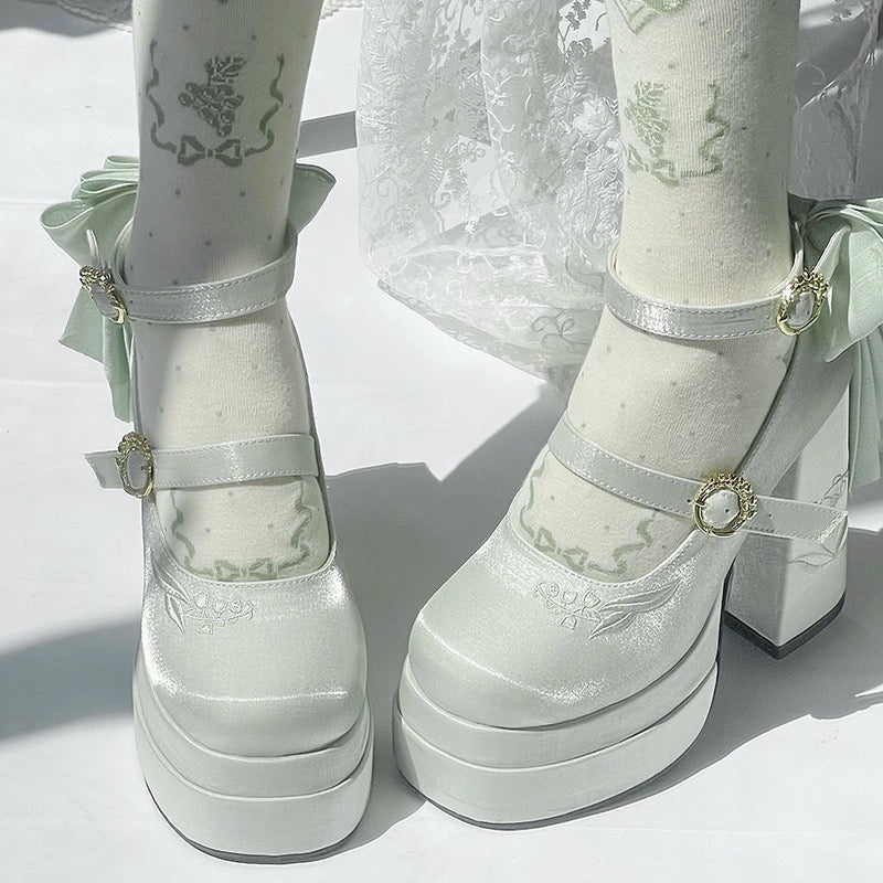 フェアリーリリー サテン メリージェーン