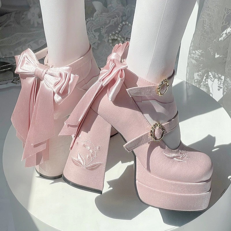 フェアリーリリー サテン メリージェーン