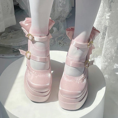 フェアリーリリー サテン メリージェーン