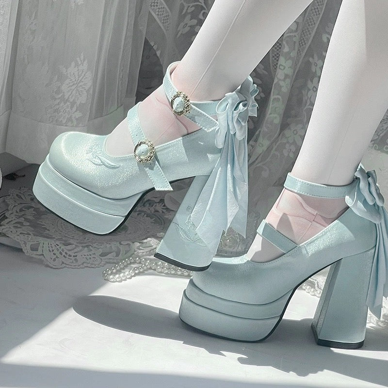 フェアリーリリー サテン メリージェーン