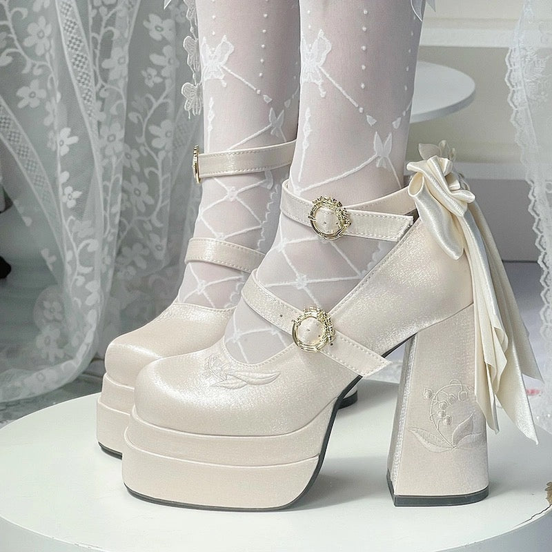 フェアリーリリー サテン メリージェーン