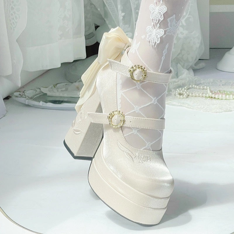 フェアリーリリー サテン メリージェーン