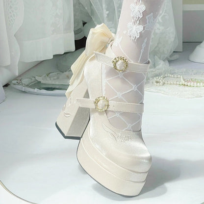 フェアリーリリー サテン メリージェーン