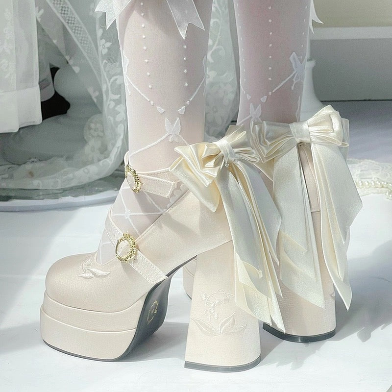 フェアリーリリー サテン メリージェーン