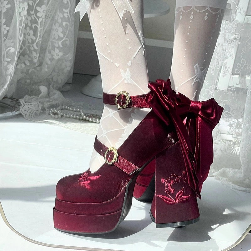 フェアリーリリー サテン メリージェーン