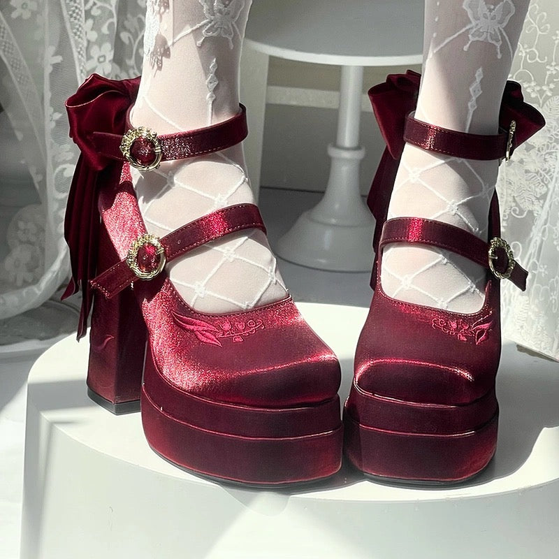 フェアリーリリー サテン メリージェーン