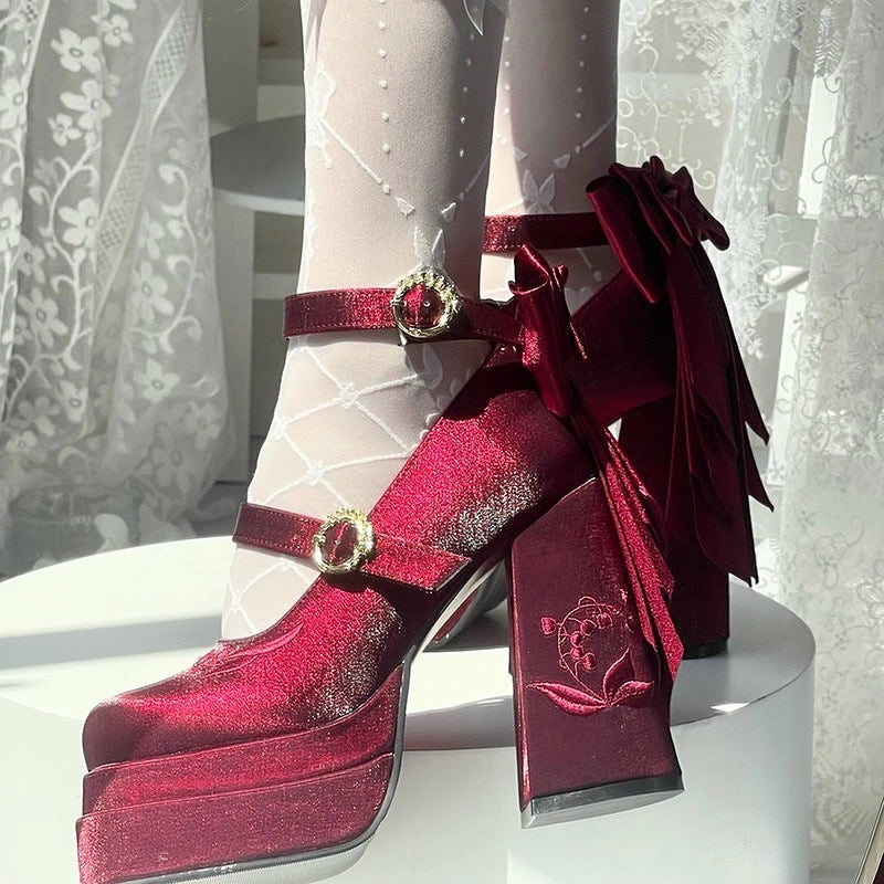 フェアリーリリー サテン メリージェーン