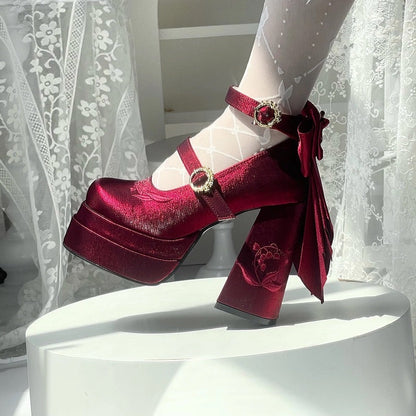 フェアリーリリー サテン メリージェーン