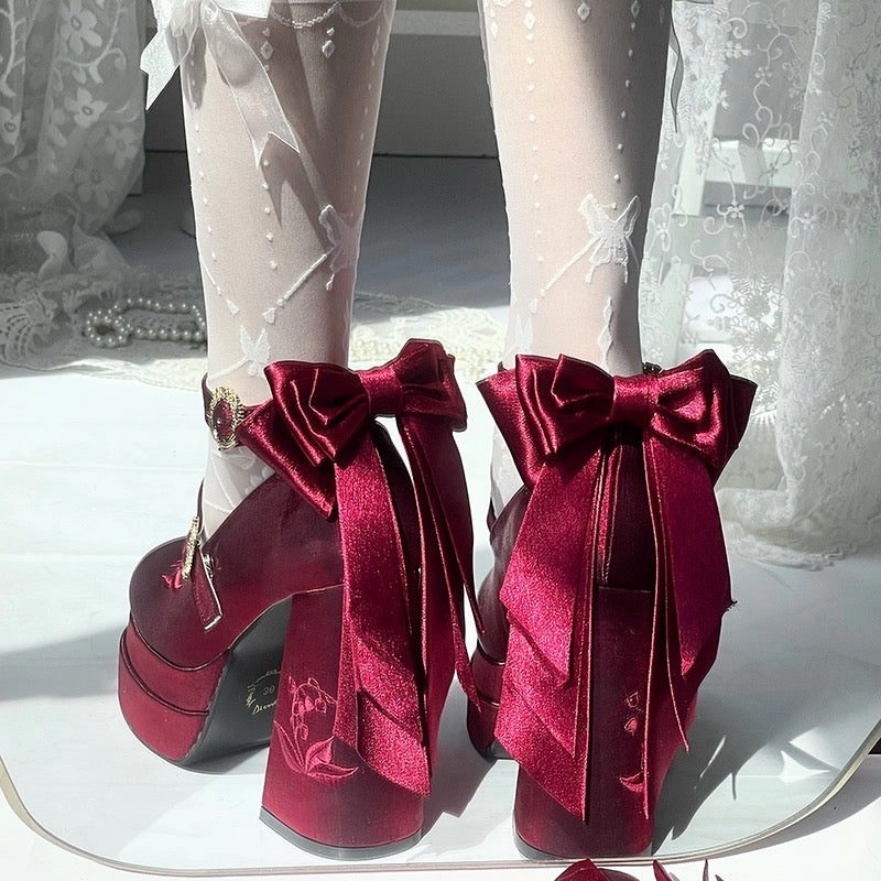 フェアリーリリー サテン メリージェーン