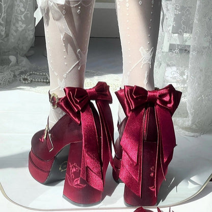 フェアリーリリー サテン メリージェーン