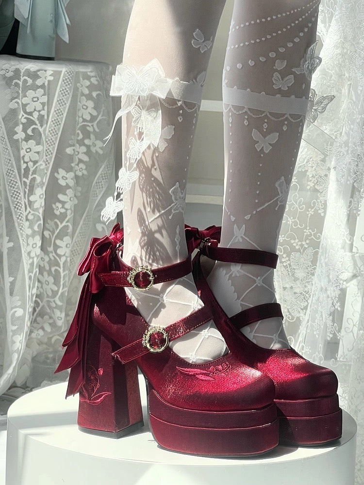 フェアリーリリー サテン メリージェーン