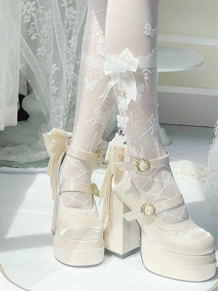 フェアリーリリー サテン メリージェーン