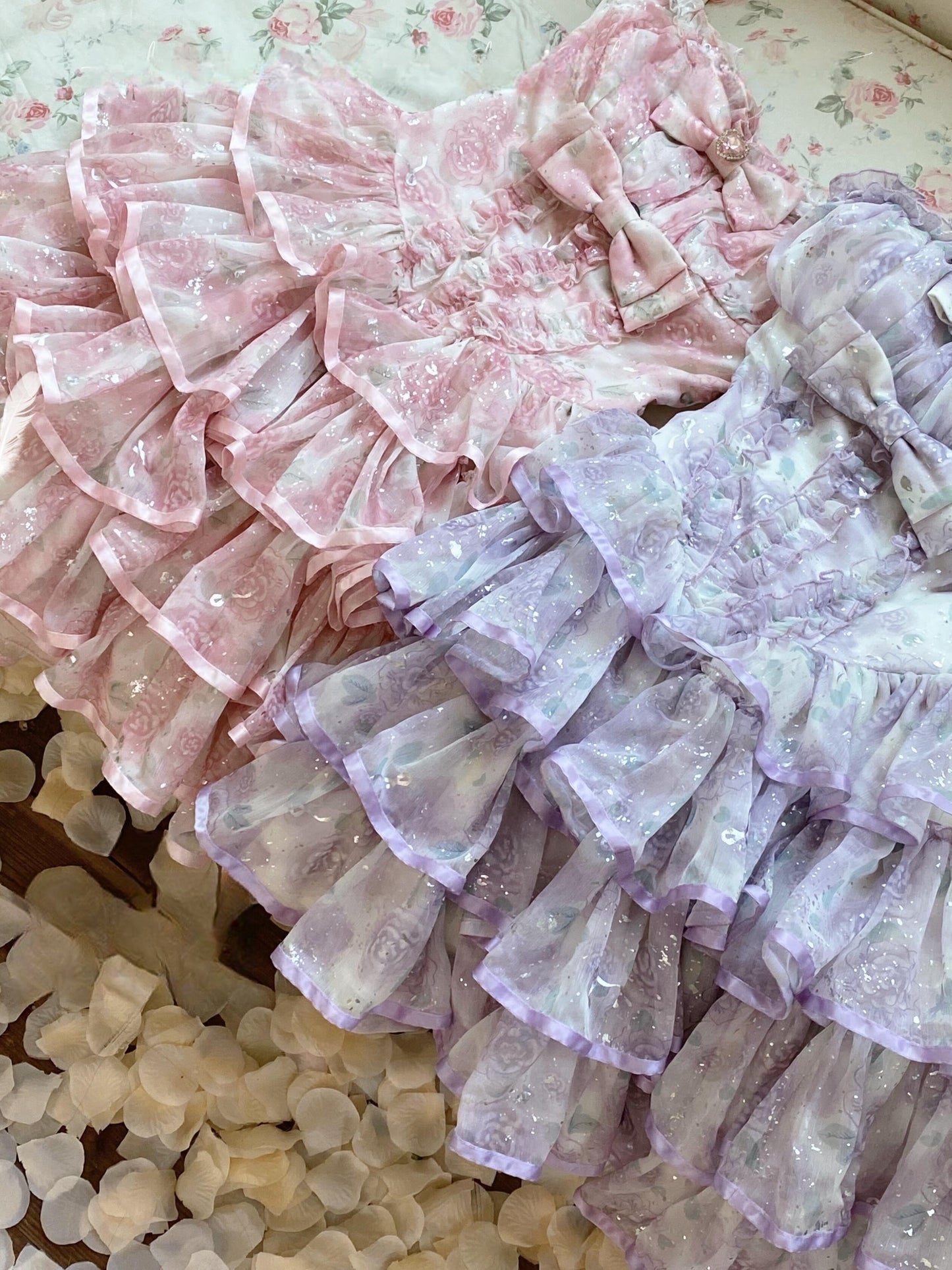 シルバーローズフェアリーロココドレス