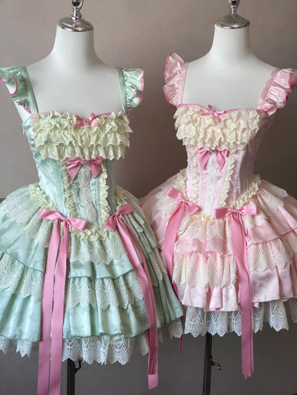 Sweet Lolita Rococo Ballet Dress with Strawberry Bow