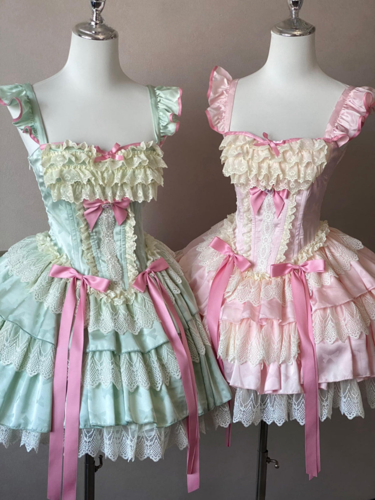 Sweet Lolita Rococo Ballet Dress with Strawberry Bow