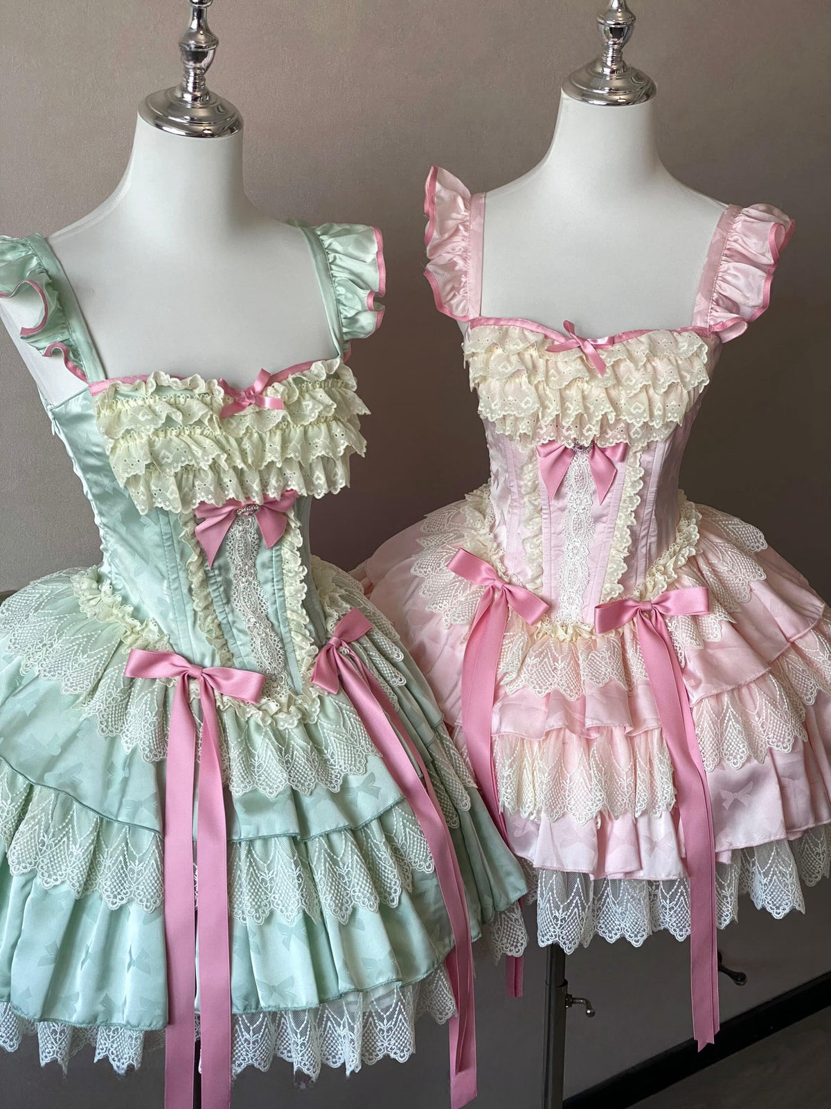 Sweet Lolita Rococo Ballet Dress with Strawberry Bow