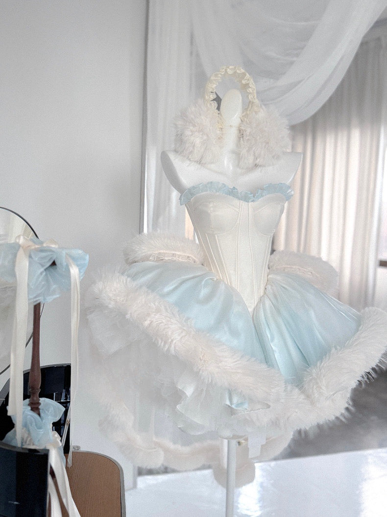 Schneehasen-Prinzessinnenkleid