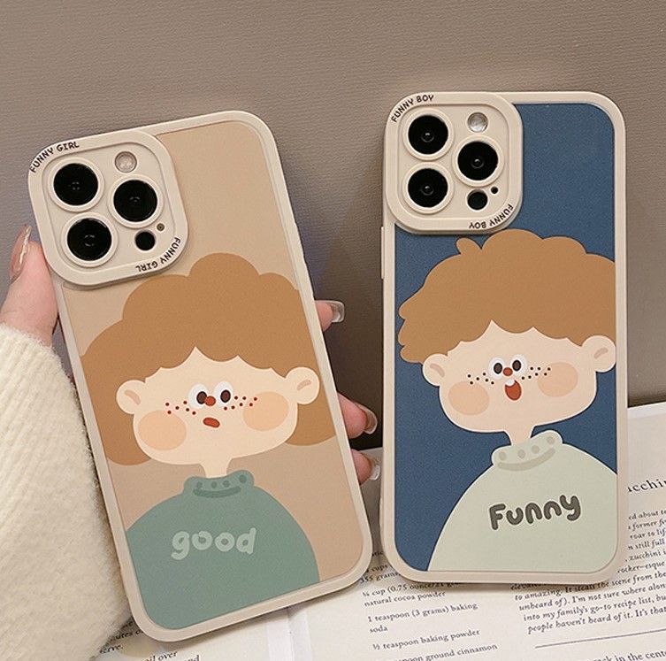 Couple Matching Cartoon Phone Case - Compatible with iPhone