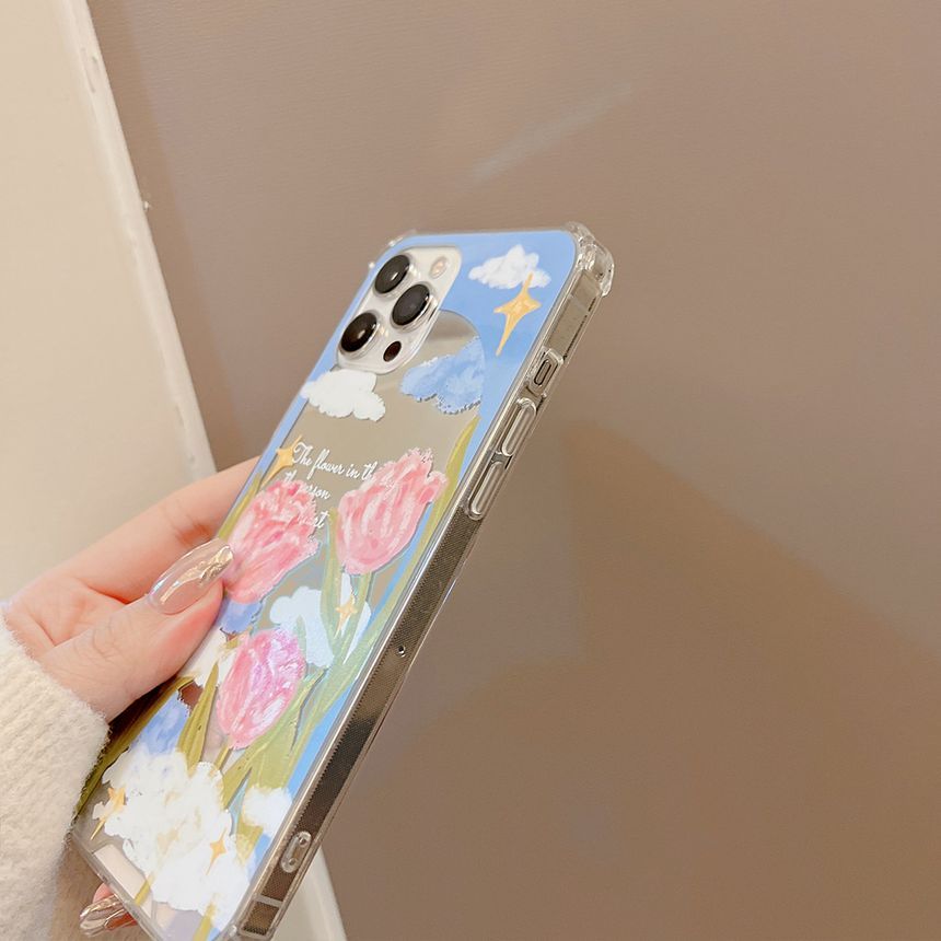 Phone Case Flower Mirrored