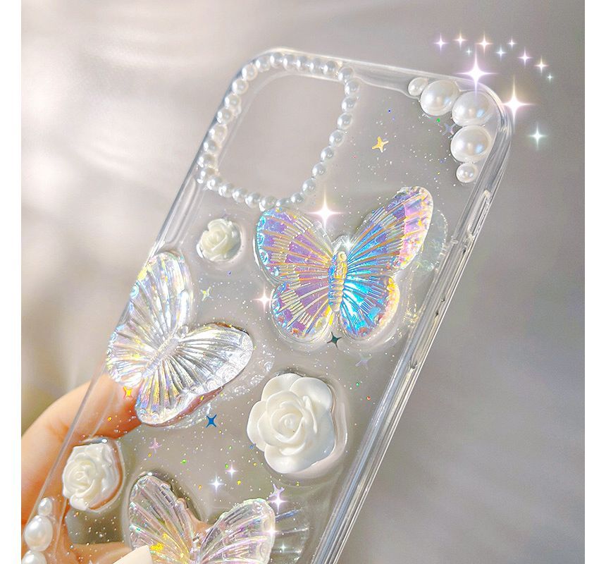 Butterfly Transparent Phone Case - Compatible with iPhone