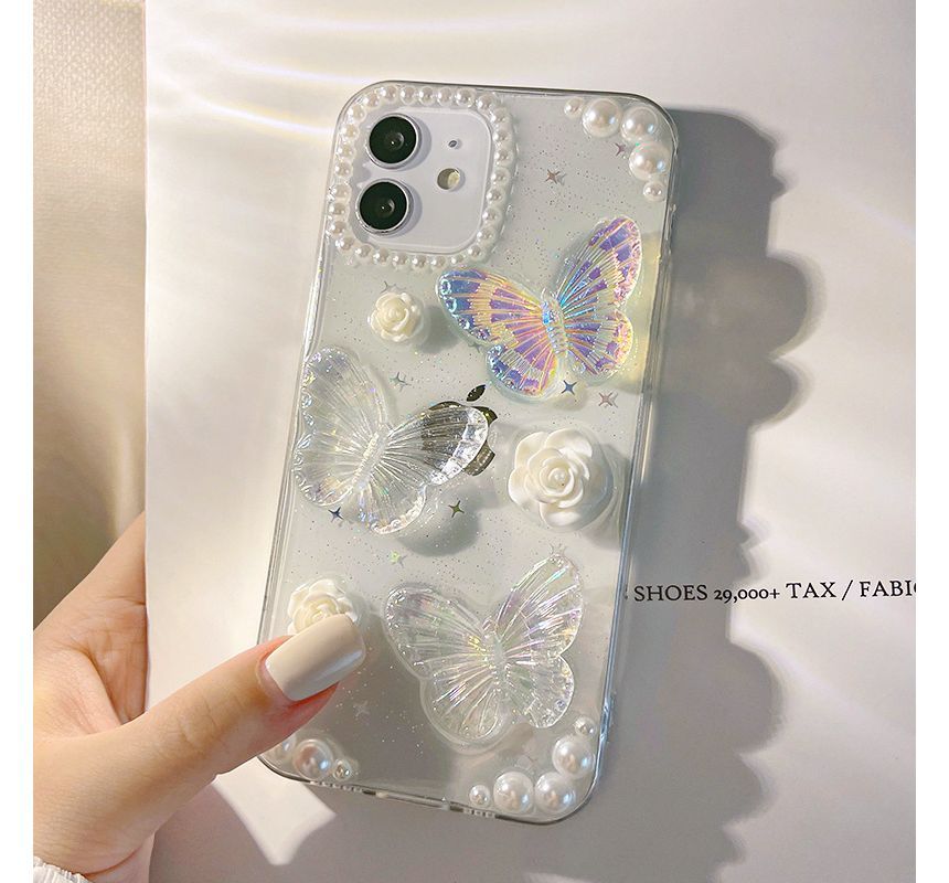 Butterfly Transparent Phone Case - Compatible with iPhone