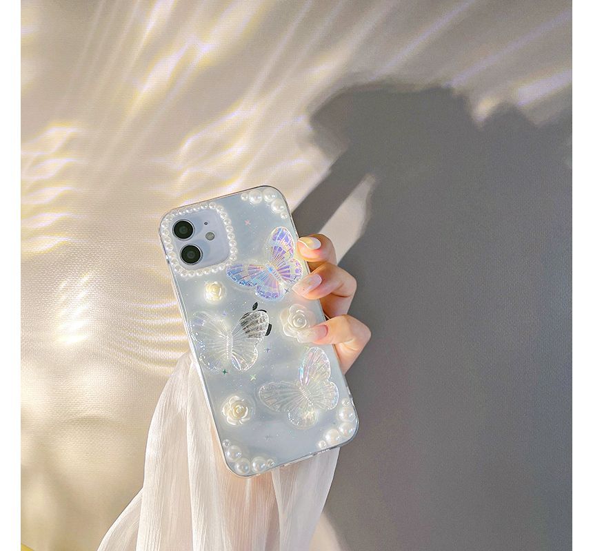 Butterfly Transparent Phone Case - Compatible with iPhone