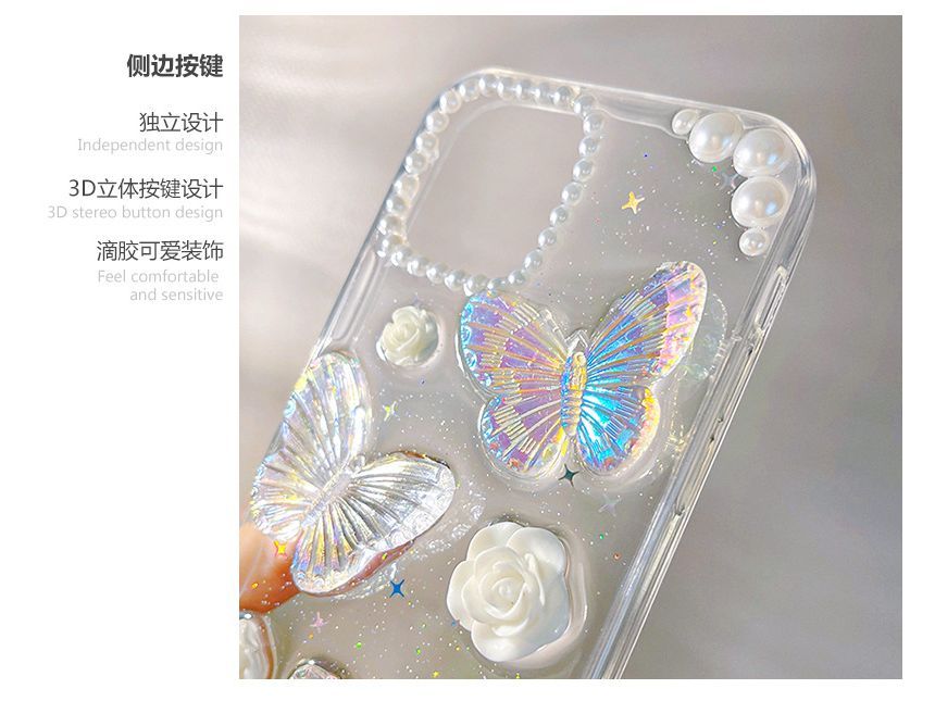 Transparent Butterfly Phone Case