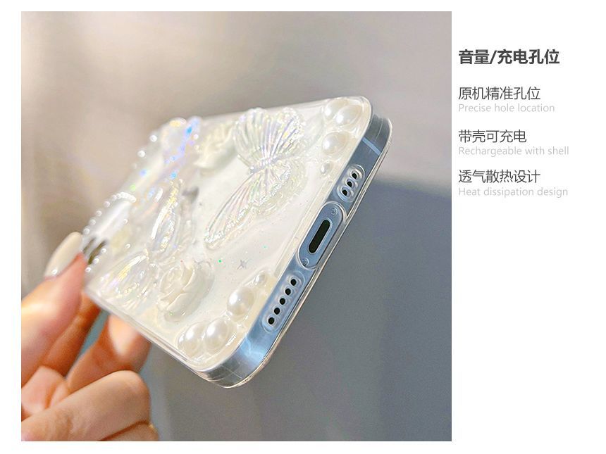 Butterfly Transparent Phone Case - Compatible with iPhone