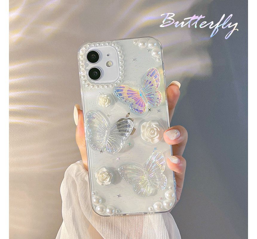 Butterfly Transparent Phone Case - Compatible with iPhone
