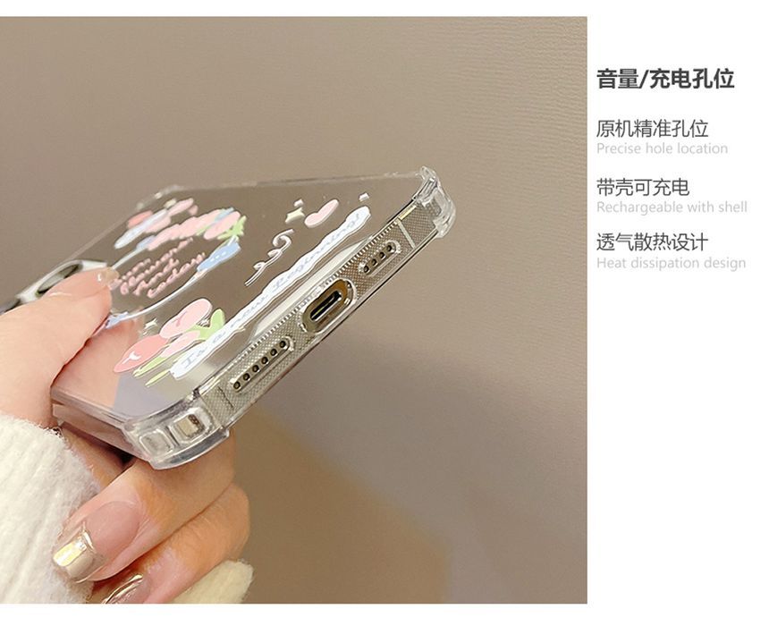 Flower Mirrored Phone Case - Compatible with iPhone