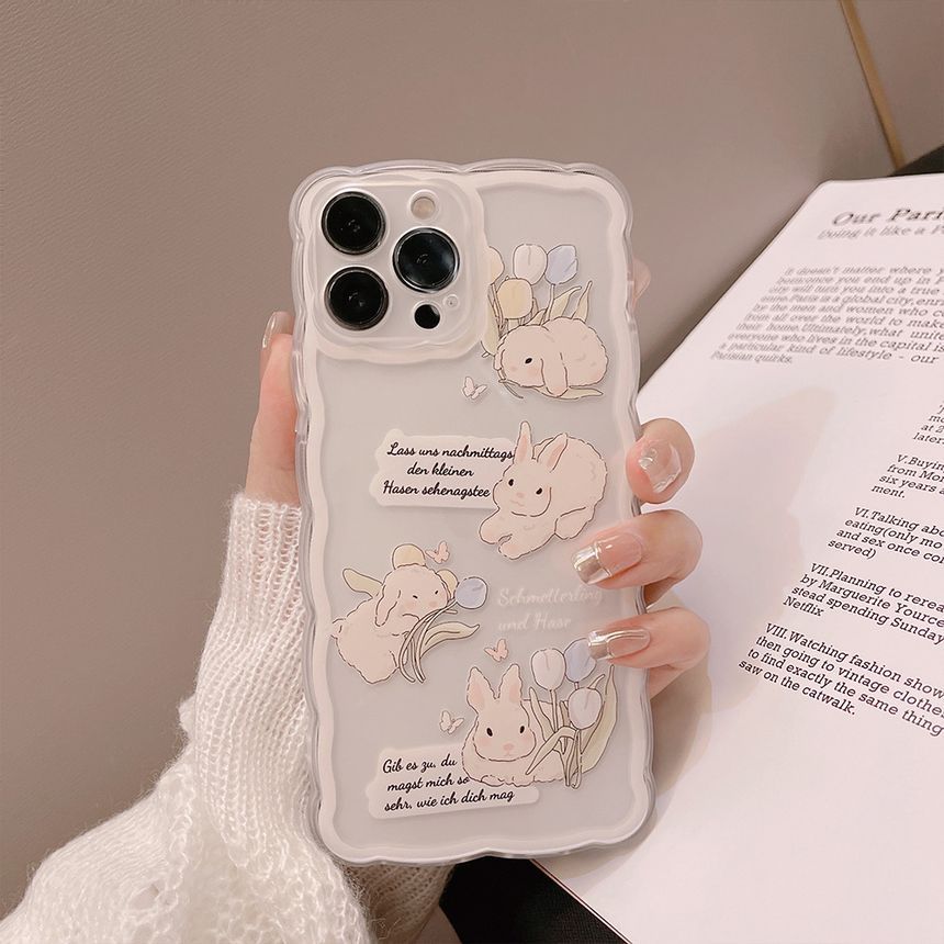 Rabbit Transparent Phone Case - Compatible with iPhone