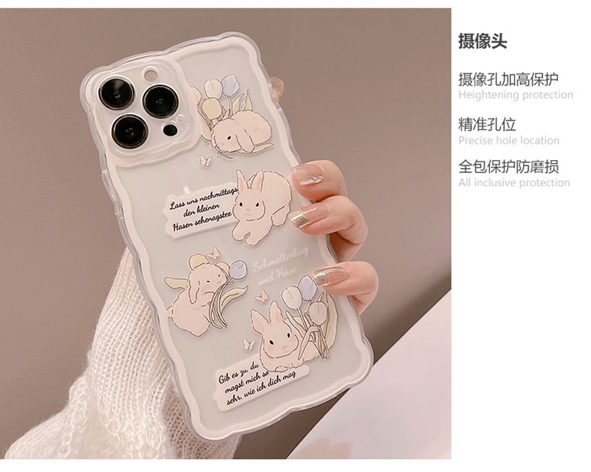 Rabbit Transparent Phone Case - Compatible with iPhone