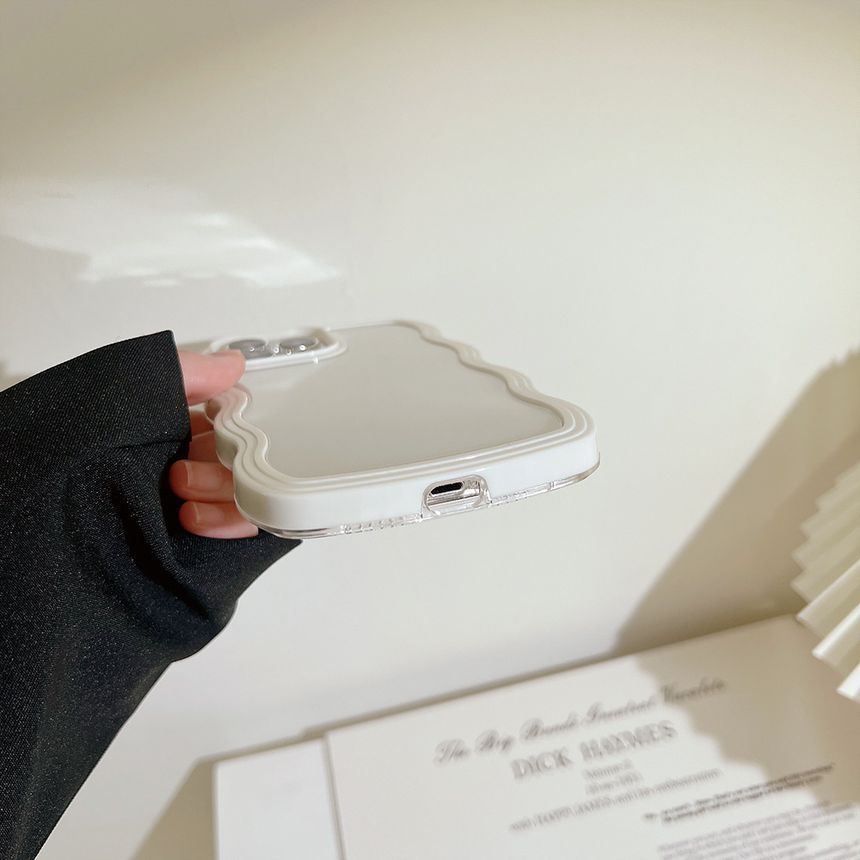 Wavy Transparent Phone Case - Compatible with iPhone