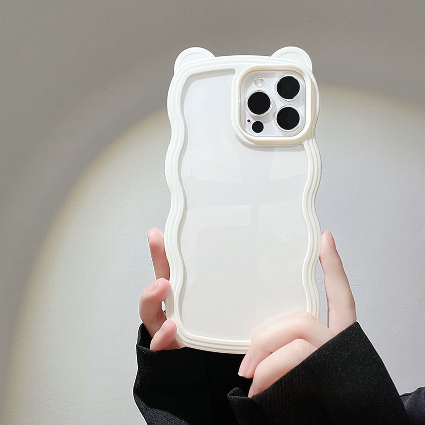Wavy Transparent Phone Case - Compatible with iPhone